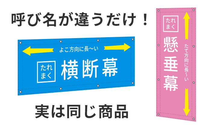 横断幕と懸垂幕の違い